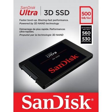 SSD накопичувач SSD SanDisk Ultra 3D 500 GB (SDSSDH3-500G-G25) фото