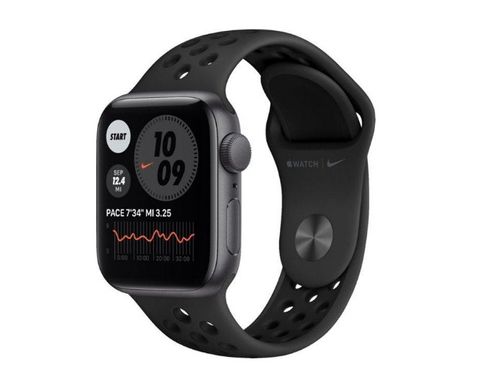Смарт-годинник Apple Watch Nike SE GPS 40mm Space Gray Aluminum Case w. Anthracite/Black Nike Sport B. (MYYF2) фото