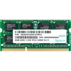 Оперативная память Apacer 8 GB SO-DIMM DDR3L 1600 MHz (AS08GFA60CATBGJ) фото