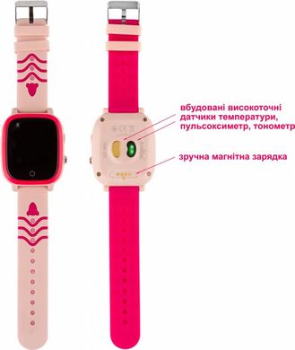 Смарт-часы AmiGo GO005 4G WIFI Thermometer Pink фото