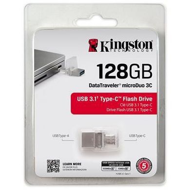 Flash пам'ять Kingston 128 GB DataTraveler microDuo 3C (DTDUO3C/128GB) фото