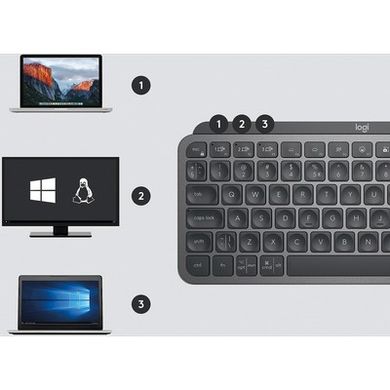 Комплект (клавіатура+миша) Logitech MX Keys Mini Combo for Business Graphite (920-011061) фото