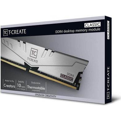 Оперативна пам'ять TEAM 32 GB (2x16GB) DDR4 3200 MHz T-Create Classic 10L Gray (TTCCD432G3200HC22DC01) фото