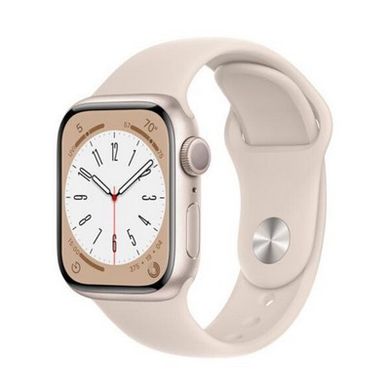 Смарт-часы Apple Watch Series 8 GPS 41mm Starlight Aluminum Case w. Starlight S. Band - S/M (MNU93) фото