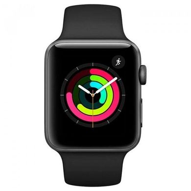 Смарт-часы Apple Watch Series 3 GPS 38mm Space Gray with Black Sport Band (MTF02) фото