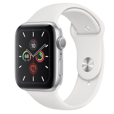 Смарт-годинник Apple Watch Series 5 GPS 44mm Silver Aluminum w. White b.- Silver Aluminum (MWVD2) фото