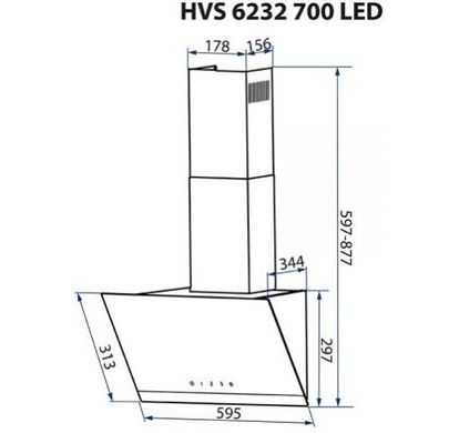 Вытяжки Minola HVS 6232 BL/INOX 700 LED фото