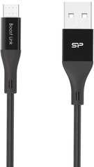 Кабель USB Cable Silicon Power USB - microUSB LK30AB Black (SP1M0ASYLK30AB1K) фото
