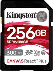 Карта пам'яті Kingston 256 GB SDXC Class 10 UHS-II U3 Canvas React Plus SDR2/256GB фото