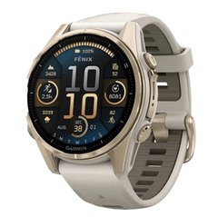 Смарт-часы Garmin Fenix 8 43mm AMOLED Sapphire Soft Gold w. Fog Gray/Dark Sandstone S. Band (010-02903-10/11) фото