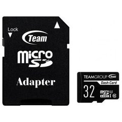 Карта памяти TEAM 32 GB microSDHC Class 10 UHS-I Dash Card + SD Adapter TDUSDH32GUHS03 фото