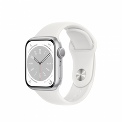 Смарт-годинник Apple Watch Series 8 GPS 41mm Silver Aluminum Case with White S. Band (MP6K3, MP6L3) фото