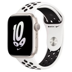 Смарт-годинник Apple Watch Nike Series 8 GPS 45mm Starlight Aluminum Case w. Summit White/Black Nike S. Band (MPH13) фото
