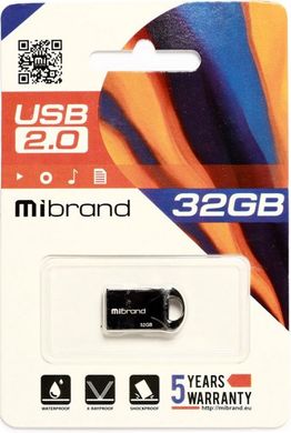 Flash пам'ять Mibrand 32GB Hawk USB 2.0 Black (MI2.0/HA32M1B) фото