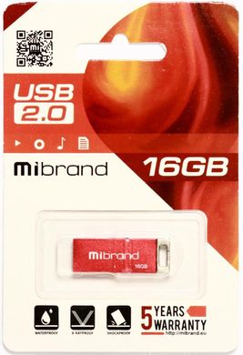 Flash пам'ять Mibrand 16 GB Chameleon Red (MI2.0/CH16U6R) фото