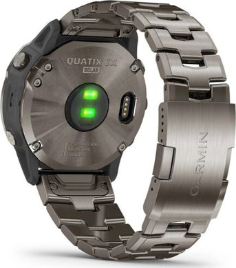 Смарт-часы Garmin quatix 6X Solar Titanium with Titanium Band (010-02157-30/010-02157-31) фото