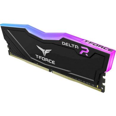 Оперативная память TEAM 8 GB (2x4GB) DDR4 2400 MHz T-Force Delta RGB Black (TF3D48G2400HC15BDC01) фото
