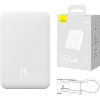 Power Bank Baseus Magnetic Mini 20000mAh 20W White (P10022102212-01) фото