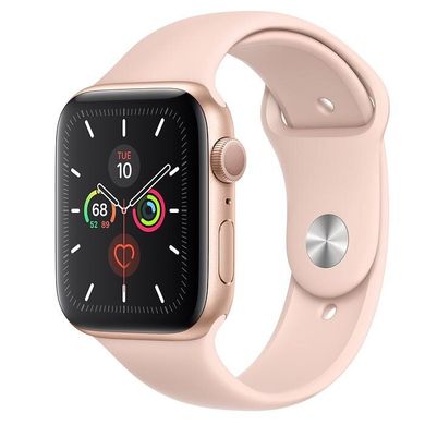 Смарт-часы Apple Watch Series 5 GPS 44mm Gold Aluminum w. Pink Sand b.- Gold Aluminum (MWVE2) фото