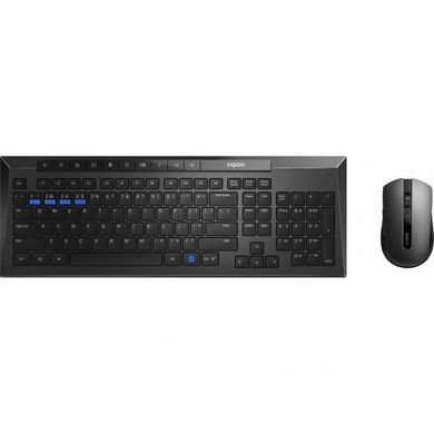 Комплект (клавіатура+миша) RAPOO 8200M Wireless Black фото