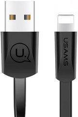 Кабель USB Usams Lightning U2 Flat 2A 1.2m Black фото