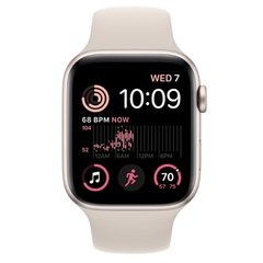 Смарт-годинник Apple Watch SE 2 GPS 44mm Starlight Aluminum Case w. Starlight Sport Band - M/L (MNTE3) фото