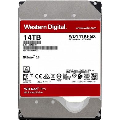 Жесткий диск WD Red Pro 14 TB (WD141KFGX) фото