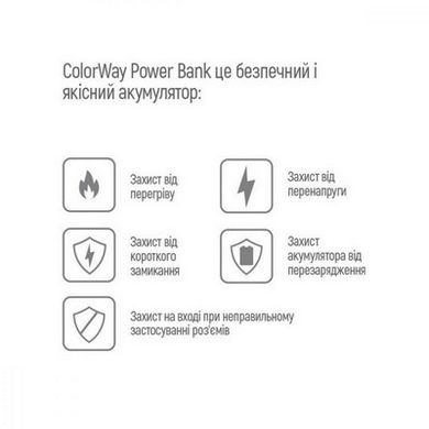 Power Bank ColorWay 20000 mAh Slim Black (CW-PB200LPD2BK) фото