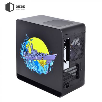 Корпус для ПК QUBE EAGLE Aluminum Black NeptuneUA Printed (QBX3M_WBNU3PN) фото