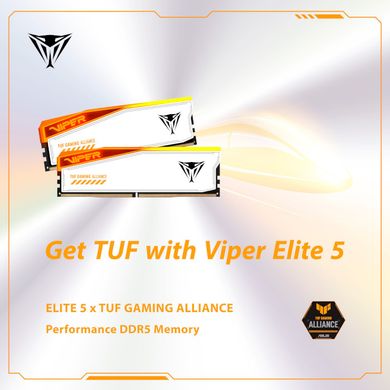 Оперативная память PATRIOT 48 GB (2x24GB) DDR5 6000 MHz Viper Elite 5 RGB TUF Gaming Alliance (PVER548G60C36KT) фото