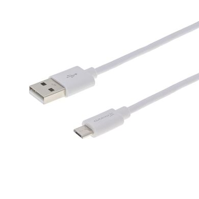 Кабелі та перехідники Grand-X USB - micro USB, Cu, 2.1A, White, 1.5m (PM015WS) фото