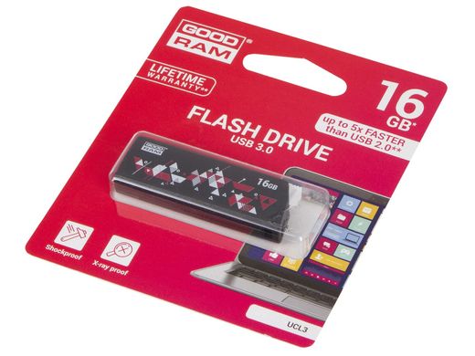 Flash пам'ять GoodRAM Click 16GB USB 3.0 Black (UCL3-0160K0R11) фото