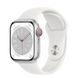 Apple Watch Series 8 LTE 41mm Silver Aluminum Case with White Sport Band (MP4E3)