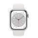 Apple Watch Series 8 LTE 41mm Silver Aluminum Case with White Sport Band (MP4E3)