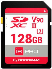 Карта пам'яті GOODRAM 128 GB SDXC UHS-II U3 IRDM PRO IRP-S9B0-1280R11 фото