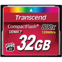 Карта памяти Transcend 32 GB 800X CompactFlash Card TS32GCF800 фото