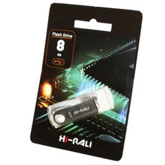 Flash пам'ять Hi-Rali 8 GB USB Flash Drive Shuttle series Silver (HI-8GBSHSL) фото