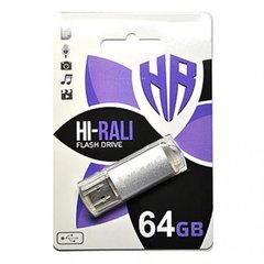 Flash память Hi-Rali 64 GB USB Flash Drive Rocket series Silver (HI-64GBVCSL) фото