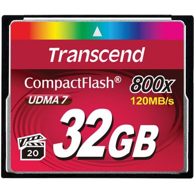 Карта пам'яті Transcend 32 GB 800X CompactFlash Card TS32GCF800 фото