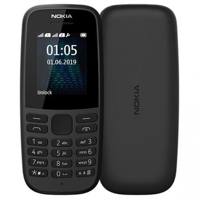 Смартфон Nokia 105 Dual Sim 2019 Black (16KIGB01A01) фото