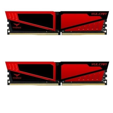 Оперативная память TEAM 16 GB (2x8GB) DDR4 3000 MHz T-Force Vulcan Red (TLRED416G3000HC16CDC01) фото