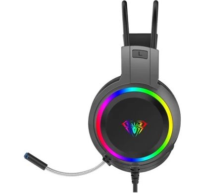 Навушники Aula S608 Wired Gaming Headset 3.5mm*2 + USB Black (6948391235509) фото