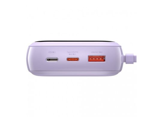 Power Bank Baseus Qpow Digital Display Quick Charging Power Bank 20W 20000mAh Purple (PPQD-H05) фото