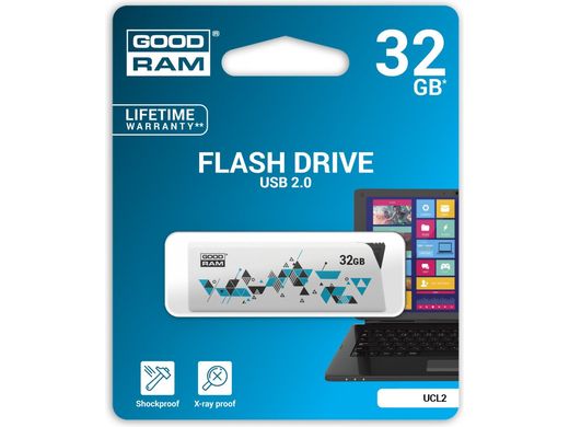 Flash память GoodRAM Click 32GB USB 2.0 White (UCL2-0320W0R11) фото