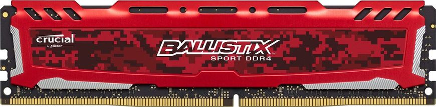 Оперативна пам'ять Память Crucial 8 GB DDR4 2666 MHz Ballistix Sport LT Red (BLS8G4D26BFSEK) фото