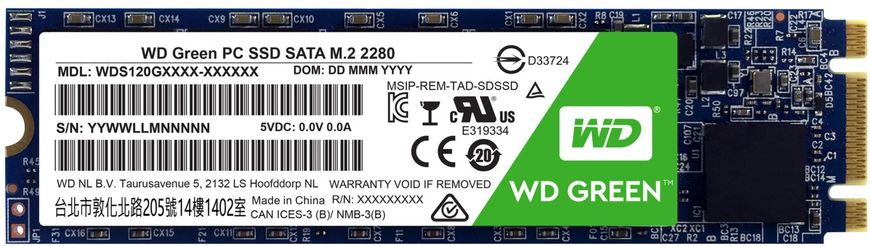 SSD накопитель WD SSD Green M.2 WDS240G1G0B фото