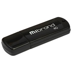 Flash память Mibrand 4 GB Grizzly Black (MI2.0/GR4P3B) фото