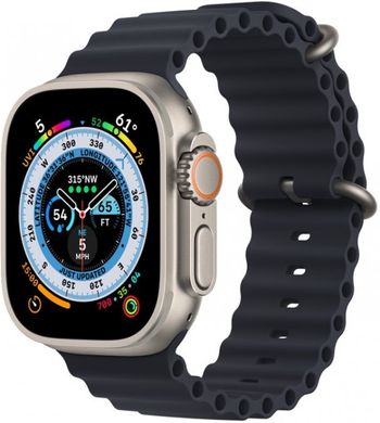 Смарт-годинник Apple Watch Ultra GPS + Cellular 49mm Titanium Case with Midnight Ocean Band (MQET3/MQFK3) фото