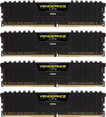 Оперативная память Corsair 32 GB (4x8GB) DDR4 2400 MHz Vengeance LPX (CMK32GX4M4A2400C16) фото