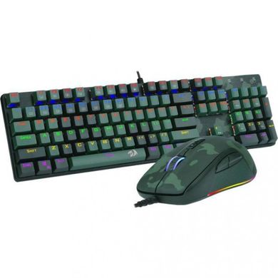 Комплект (клавіатура+миша) Redragon S108 USB Camouflage (78310) фото